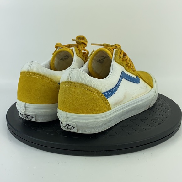 Vans Old Skool Yellow/Blue/White Suede Skate Shoes Women's Size 8 - Picture 5 of 12